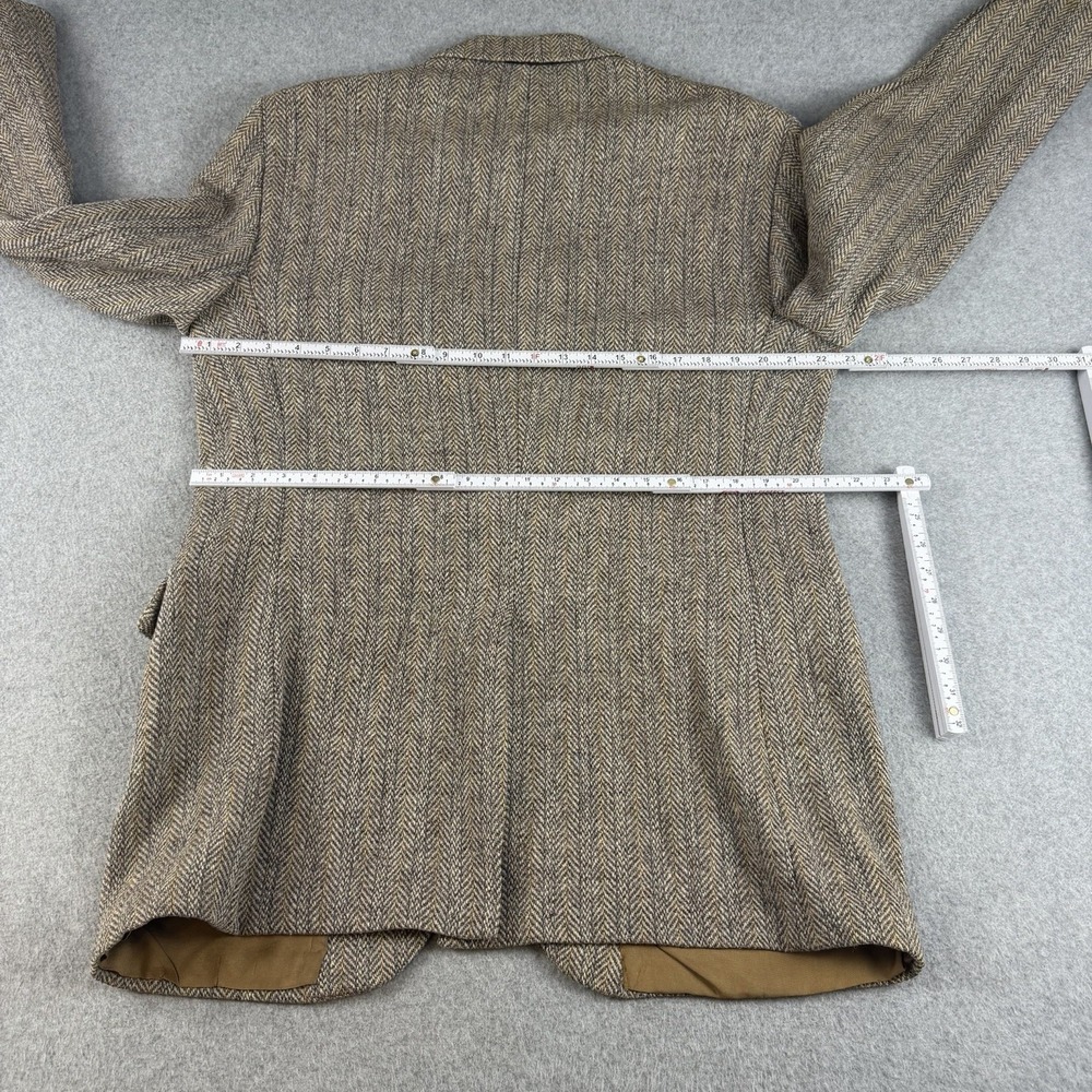 Vintage Ballymoore Harris Tweed Herringbone Wool Blazer Sport Coat 44R USA NOTE - Picture 8 of 12